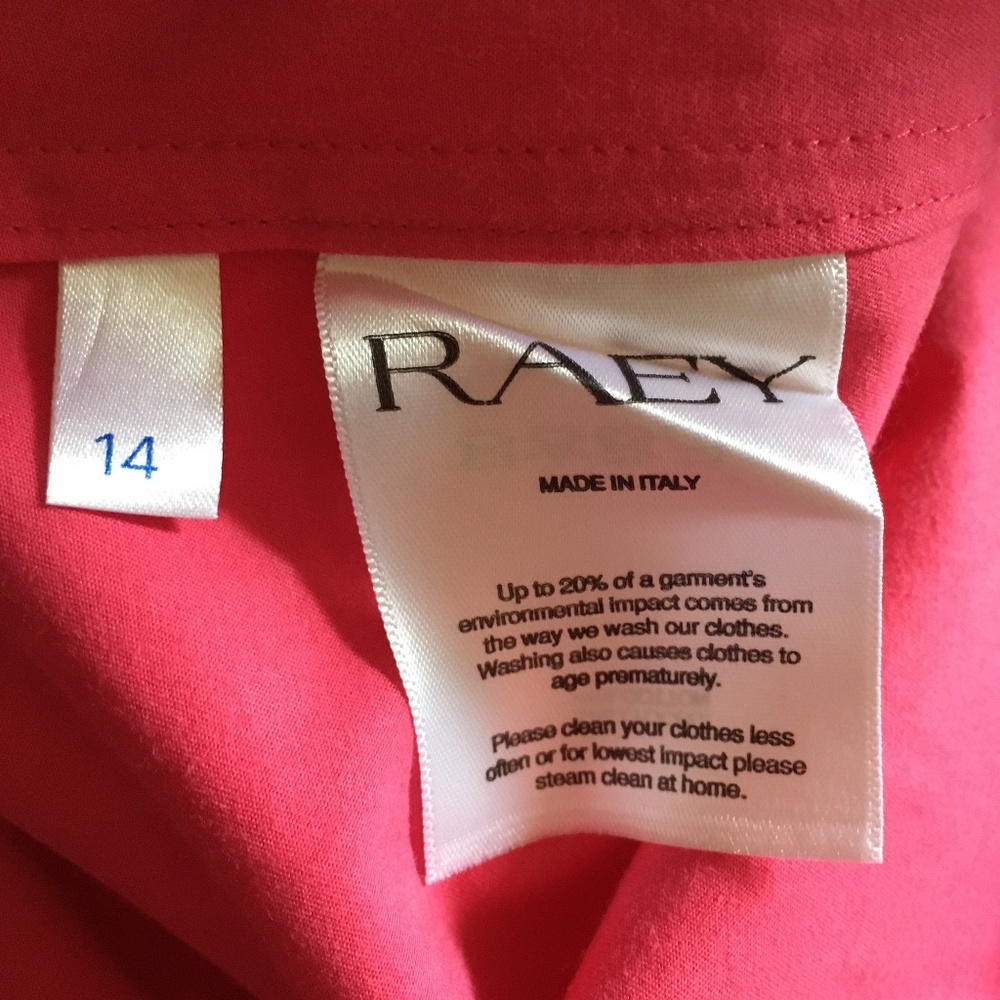 RAEY Bright Pink Oversized Cotton + Lyocell Shirt Dress L XL - Picture 9 of 11
